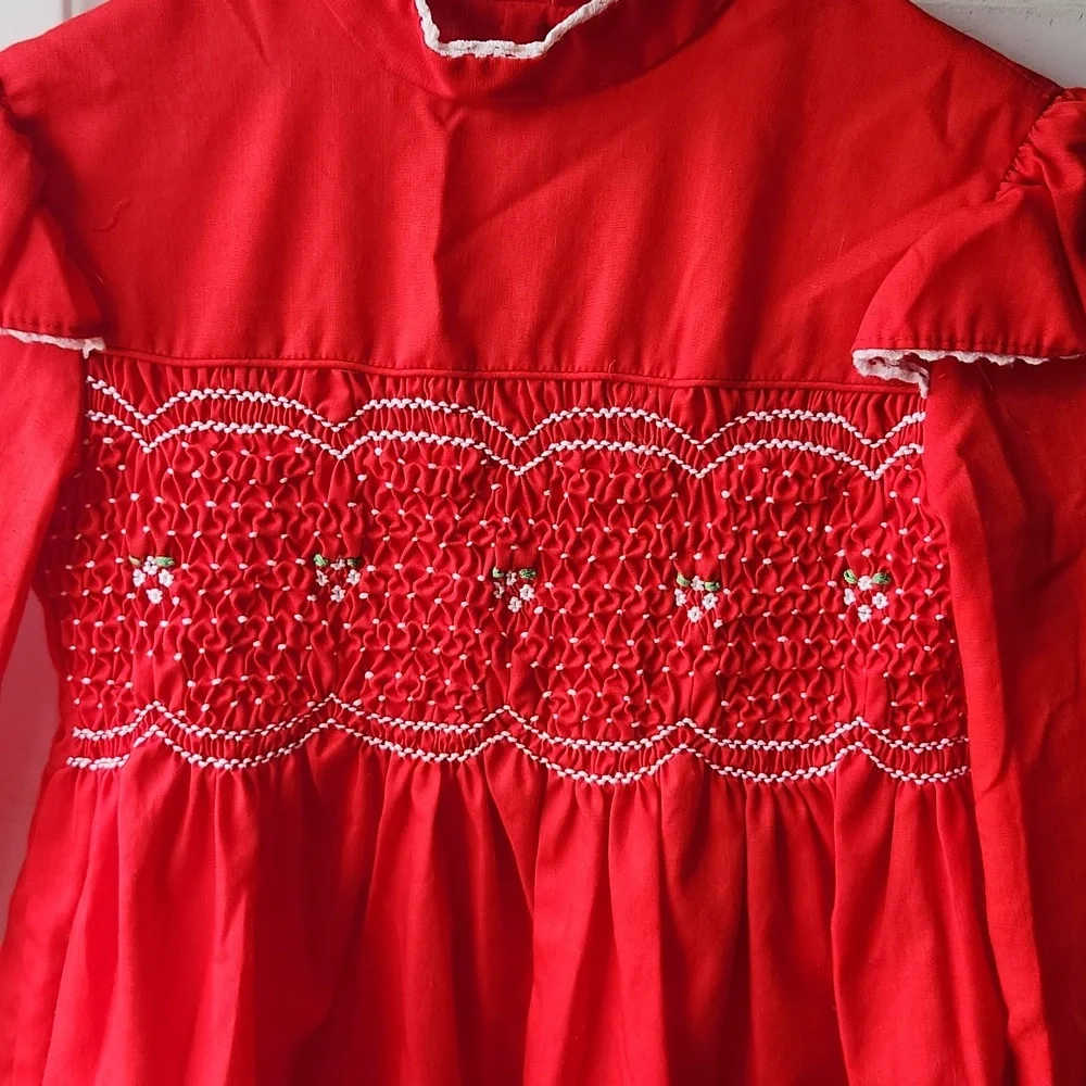 Vintage Polly Flinders Dress Color Red - Picture 2 of 7